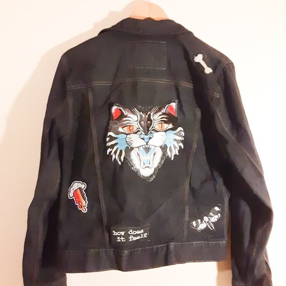 Embroidered Express Jeans Jacket - Picture 1 of 4